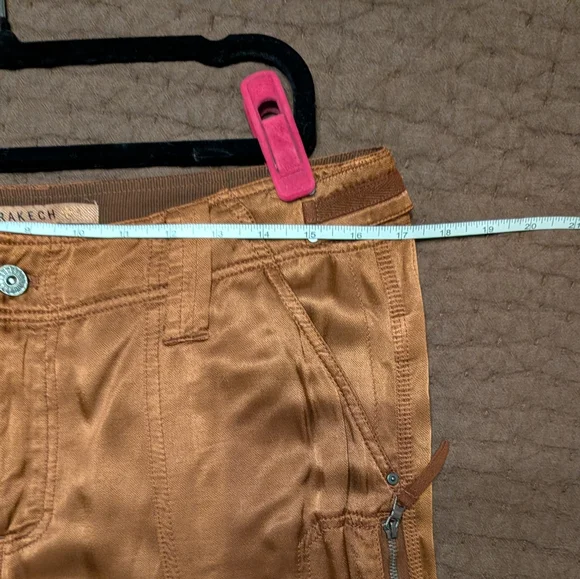 Satin Cargo Joggers in Chocolate Brown - Picture 8 of 11